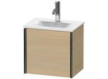 Duravit XViu Waschtisch-Unterschrank XV4030RB271 43x31x39,7cm, 1 Tür, schwarz matt, rechts, mediterrane eiche