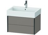 Duravit XViu Waschtisch-Unterschrank XV43350B243 68,4 x 39,7 x 45,4 cm, basalt matt, 2 Schubkästen, schwarz matt