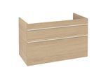 Villeroy und Boch Venticello Waschtisch-Unterschrank A92702VJ 95,3 x 59 x 50,2 cm, Becken links, Griff White, nordic oak