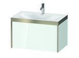 Duravit XViu Waschtisch-Unterschrank XV4610OB185P 80x48cm, 1 Auszug, 1 Hahnloch, champagner matt, Rahmen P, weiß hochglanz
