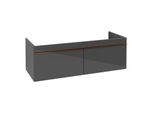 Villeroy und Boch Venticello Waschtisch-Unterschrank A93905FP 125,3 x 42 x 50,2 cm, Griff Copper, Glossy Grey