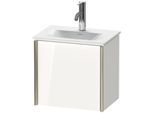 Duravit XViu Waschtisch-Unterschrank XV4030LB185 43x31x39,7cm, 1 Tür, champagner matt, Tür links, weiß hochglanz