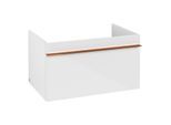 Villeroy und Boch Venticello Waschtisch-Unterschrank A93405DH 75,3 x 42 x 50,2 cm, Griff Copper, Glossy White