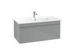 Villeroy und Boch Venticello Waschtisch-Unterschrank A93501RA 95,3 x 42 x 50,2 cm, Griff Chrom, Glass Glossy Grey