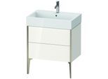 Duravit XViu Waschtisch-Unterschrank XV45350B185 68,4 x 49,3 x 45,4 cm, weiß hochglanz, 2 Auszüge, champagner matt