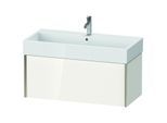 Duravit XViu Waschtisch-Unterschrank XV42370B122 98,4 x 39,7 x 45,4 cm, weiß hochglanz, 1 Auszug, champagner matt