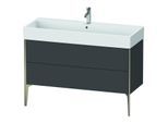 Duravit XViu Waschtisch-Unterschrank XV45380B149 118,4 x 49,3 x 45,4 cm, graphit matt, 2 Auszüge, champagner matt