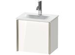 Duravit XViu Waschtisch-Unterschrank XV4030LB122 43x31x39,7cm, 1 Tür, champagner matt, Tür links, weiß hochglanz