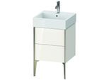 Duravit XViu Waschtisch-Unterschrank XV45330B122 48,4 x 49,3 x 45,4 cm, weiß hochglanz, 2 Auszüge, champagner matt