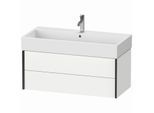 Duravit XViu Waschtisch-Unterschrank XV43370B218 98,4 x 39,7 x 45,4 cm, weiß matt, 2 Schubkästen, schwarz matt