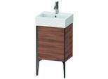 Duravit XViu Waschtisch-Unterschrank XV4531LB279 43,4x33,4x49,3cm, schwarz matt, links, nussbaum natur