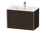 Duravit XViu Waschtisch-Unterschrank XV41260B169 81 x 56 x 48 cm, nussbaum gebürstet, 2 Schubkästen, wandhängend, champagner matt