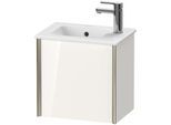 Duravit XViu Waschtisch-Unterschrank XV4024RB122 41x29x40cm, wandhängend, champagner matt, Anschlag rechts, weiß hochglanz