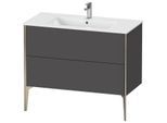Duravit XViu Waschtisch-Unterschrank XV44830B149 101 x 59,4 x 48 cm, graphit matt, 2 Auszüge, stehend, champagner matt