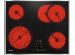 MIELE Elektro-Kochfeld "KM 6540 FR", silberfarben, B:61,4cm H:4,3cm T:51,4cm, Kochfelder