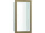 hansgrohe XtraStoris Wandnische 56096140 30x15x10cm, mit Designrahmen, mattweiß, brushed bronze