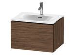 Duravit L-Cube Waschtisch-Unterschrank LC613502121 62 x 48,1 cm, nussbaum dunkel, 1 Auszug, wandhängend
