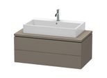 Duravit L-Cube Waschtisch-Unterschrank LC581909090 102 x 54,7 cm, flannel grey seidenmatt, für Konsole, 2 Schubkästen