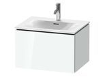Duravit L-Cube Waschtisch-Unterschrank LC613508585 62 x 48,1 cm, weiß hochglanz, 1 Auszug, wandhängend