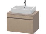 Duravit DuraStyle Waschtisch-Unterschrank DS531207543 80 x 54,8 cm, leinen/basalt matt, für Konsole, 1 Auszug