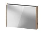 Duravit D-Code Spiegelschrank Verspiegelt DC7107055550000 1000x700x148, Eiche Marmoriert Matt, Steckdose, LED Beleuchtung