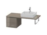 Duravit L-Cube Unterschrank LC583608989 42 x 54,7 cm, flannel grey hochglanz, für Konsole, 2 Schubkästen
