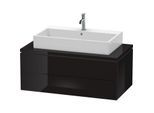 Duravit L-Cube Waschtisch-Unterschrank LC581904040 102 x 54,7 cm, schwarz hochglanz, für Konsole, 2 Schubkästen