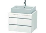 Duravit DuraStyle Waschtisch-Unterschrank DS531602218 70 x 54,8 cm, weiß hochglanz/weiß matt, für Konsole, 2 Schubkästen
