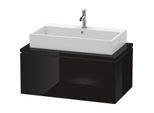 Duravit L-Cube Waschtisch-Unterschrank LC581304040 92 x 54,7 cm, schwarz hochglanz, für Konsole, 1Auszug