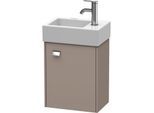 Duravit Brioso Waschtischunterbau BR4049R1043 364x239mm, Basalt Matt, Tür rechts, Griff Chrom
