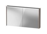 Duravit D-Code Spiegelschrank Verspiegelt DC7108043430000 1200x700x148, Basalt Matt, Steckdose, LED Beleuchtung