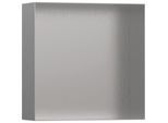 hansgrohe XtraStoris Wandnische 56073800 30x30x10cm, mit offenem Rahmen, Edelstahl Optic