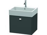 Duravit Brioso Waschtischunterbau BR405301049 584x459mm, Graphit Matt, 1 Auszug, Griff Chrom