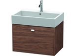 Duravit Brioso Waschtischunterbau BR405401021 684x459mm, Nussbaum Dunkel/Chrom, 1 Auszug