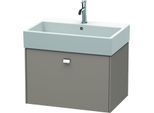 Duravit Brioso Waschtischunterbau BR405401043 684x459mm, Basalt Matt, 1 Auszug, Griff Chrom