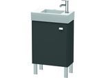 Duravit Brioso Waschtischunterbau BR4431L1049 434x239mm, Graphit Matt, Tür links, Griff Chrom