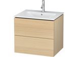Duravit L-Cube Waschtischunterbau LC624007171 Mediterrane Eiche, 62x55,5x48,1cm, 2 Schubladen