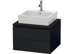 Duravit L-Cube Waschtisch-Unterschrank LC581501616 62 x 54,7 cm, Eiche schwarz, für Konsole, 2 Schubkästen