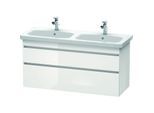 Duravit DuraStyle Waschtisch-Unterschrank DS649801843 123x44,8x61cm, 2 Auszüge, Becken links/rechts, weiß matt/basalt matt