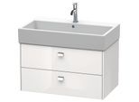 Duravit Brioso Waschtischunterbau BR415501022 784x459mm, Weiß Hochglanz, 2 Auszüge, Griff Chrom