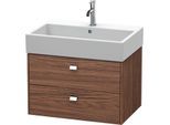 Duravit Brioso Waschtischunterbau BR415401021 684x459mm, Nussbaum Dunkel/Chrom, 2 Auszüge