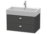 Duravit Brioso Waschtischunterbau BR415501049 784x459mm, Graphit Matt, 2 Auszüge, Griff Chrom