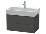 Duravit Brioso Waschtischunterbau BR415504949 784x459mm, Graphit Matt, 2 Auszüge