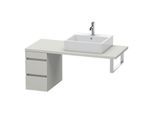 Duravit DuraStyle Waschtisch-Unterschrank DS533500707 30 x 54,8 cm, betongrau matt, für Konsole, 2 Schubkästen