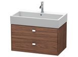 Duravit Brioso Waschtischunterbau BR415501021 784x459mm, Nussbaum Dunkel/Chrom, 2 Auszüge