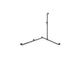 Hewi System 900 Duschhandlauf 900.35M30960ER 1250 x 965 x 1185 mm, Edelstahl pulverbeschichtet dunkelgrau tiefmatt, links