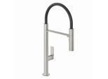 Kludi QORD Küchenarmatur 56859N575 flexibler abnehmbarer Auslauf, Stainless Brushed Nickel
