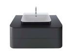 Duravit Happy D.2 Waschtisch-Konsole HP031E08080 100 x 55 cm, mit 1 Ausschnitt, graphit supermatt