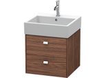 Duravit Brioso Waschtischunterbau BR415201021 484x459mm, Nussbaum Dunkel/Chrom, 2 Auszüge