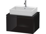 Duravit L-Cube Waschtisch-Unterschrank LC581104040 72 x 54,7 cm, schwarz hochglanz, für Konsole, 1Auszug